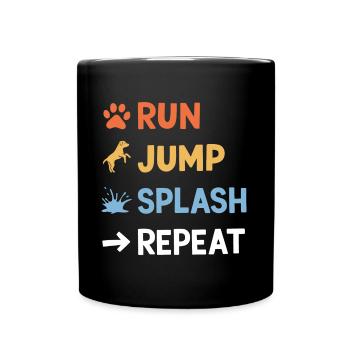 Dock Diving Spruch Dog Diving Dock Diving Geschenk - Tasse einfarbig - Schwarz - Vorne