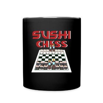 Sushi Lover Sushi Chess Sushi - Tasse einfarbig - Schwarz - Vorne