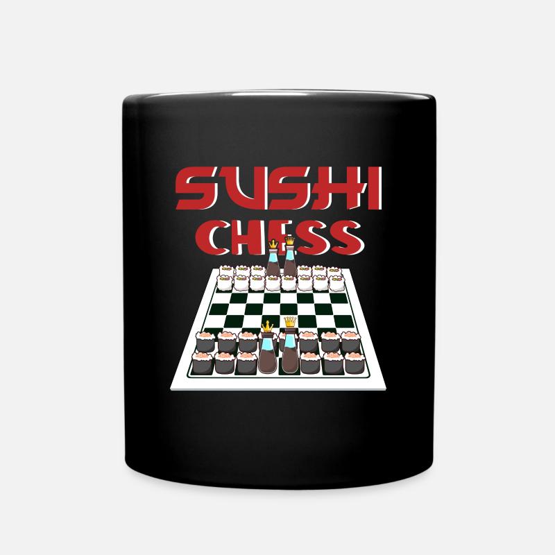 Sushi Lover Sushi Chess Sushi - Full Colour Mug - black
