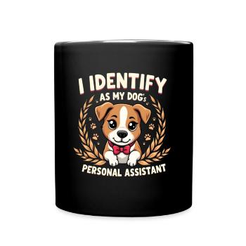 Funny Dog Art Dog Owner Dog Assistant - Full Colour Mug - black - Front