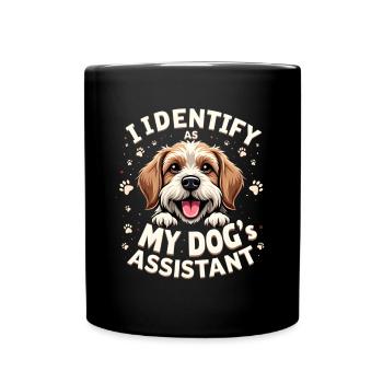 Funny Dog Art Dog Owner Dog Assistant - Full Colour Mug - black - Front