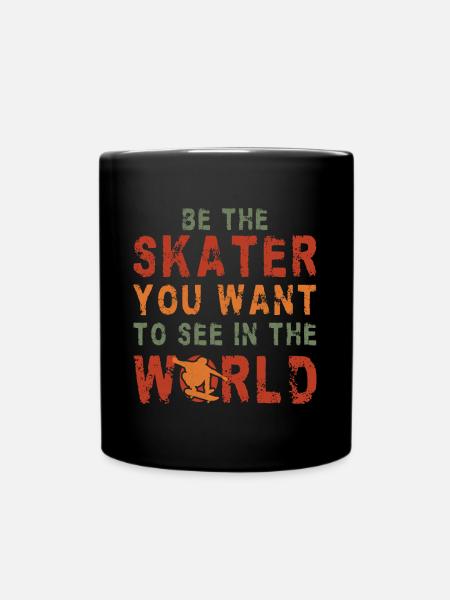 Skateboarding Skateboard Design For Skateboarder - Full Colour Mug - black