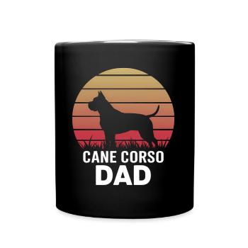 Cane Corso Italiano Papa Papa Cane Corso Cadeau - Mug uni - noir - Devant
