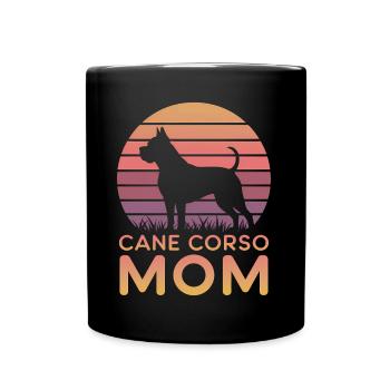 Cane Corso Italiano Maman Maman Cane Corso Cadeau - Mug uni - noir - Devant
