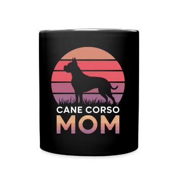 Cane Corso Italiano Maman Maman Cane Corso Cadeau - Mug uni - noir - Devant
