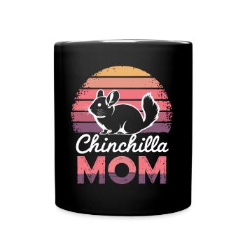 Chinchilla disant maman drôle Chinchilla cadeau - Mug uni - noir - Devant