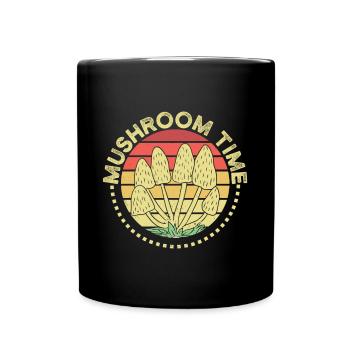 Cueillette de champignons Chasseur de champignons Temps des morilles - Mug uni - noir - Devant