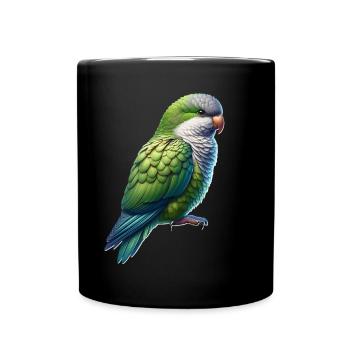 Monk parakeet - Full Colour Mug - black - Front