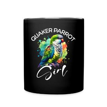 Quaker Perroquet Fille Moine Perruche - Mug uni - noir - Devant