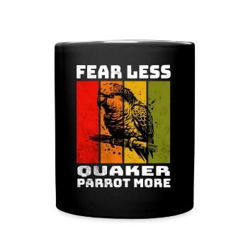 Quaker Parrot Mönchssittich - Tasse einfarbig - Schwarz - Vorne