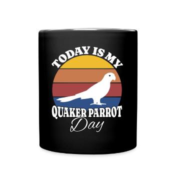 Perruche moine Perroquet Quaker - Mug uni - noir - Devant