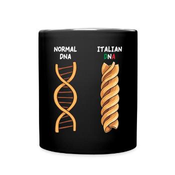 Normal DNA Italian DNA - Full Colour Mug - black - Front