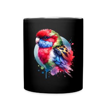 Rosella motif - Full Colour Mug - black - Front
