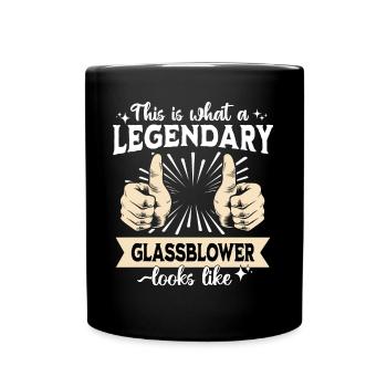 Souffleur de verre légendaire - Mug uni - noir - Devant