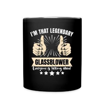Souffleur de verre légendaire - Mug uni - noir - Devant