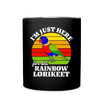 Funny rainbow lorikeet sayings - Full Colour Mug - black - Front