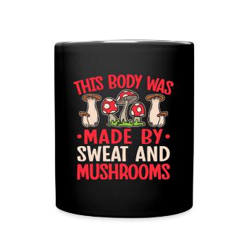 Mushroom Foraging Hunter Made By Sweat & Mushrooms - Tasse einfarbig - Schwarz - Vorne