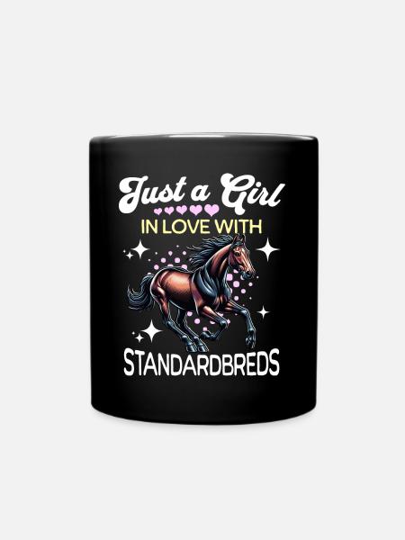 Traber Mädchen Standardbred - Tasse einfarbig - Schwarz