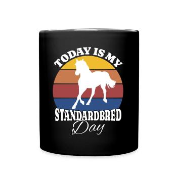 Traber Standardbred - Tasse einfarbig - Schwarz - Vorne