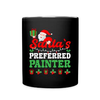 House Painter Santa's Preferered Painter Gifts - Full Colour Mug - black - Front