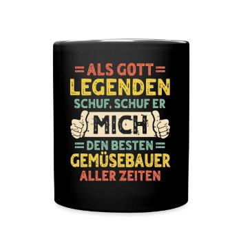 Vegetable grower - Full Colour Mug - black - Front