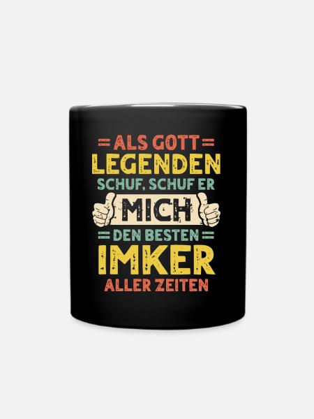 Imker - Tasse einfarbig - Schwarz