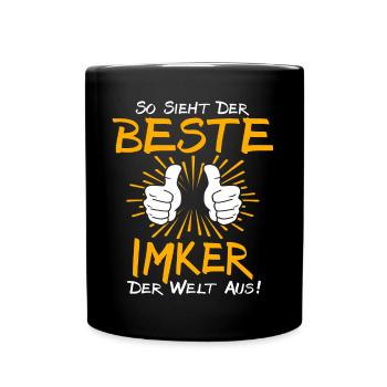 Imker Geschenkidee - Tasse einfarbig - Schwarz - Vorne