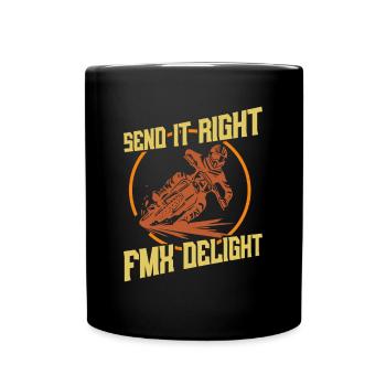 Dirt Biker Riding Send It Right FMX Delight - Tasse einfarbig - Schwarz - Vorne
