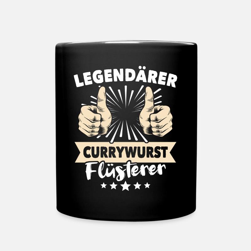 Currywurst Sprüche - Tasse einfarbig - Schwarz