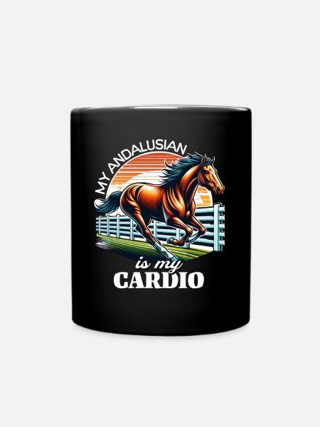 Andalusier Pferd - Tasse einfarbig - Schwarz
