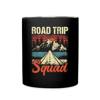 Road Trip Squad - Tasse einfarbig - Schwarz - Vorne