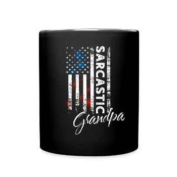 Sarkastischer Opa - Tasse einfarbig - Schwarz - Vorne