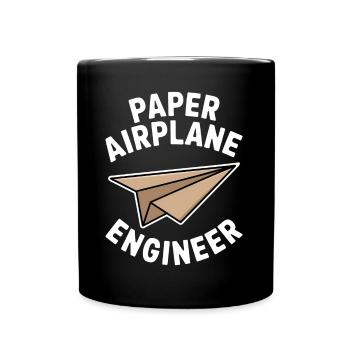 Paper Airplane Saying Joke Paper Airplane Gift - Full Colour Mug - black - Front