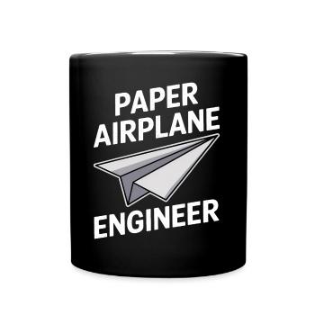 Paper Airplane Saying Joke Paper Airplane Gift - Full Colour Mug - black - Front
