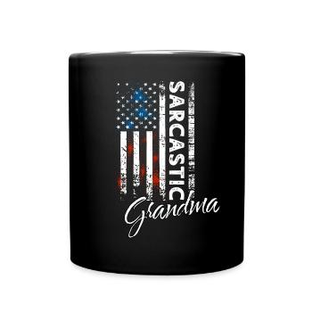 Sarcastic granny - Full Colour Mug - black - Front