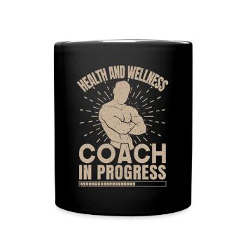 Fitness Motivation Bodybuilder Wellness Coach Gym - Full Colour Mug - black - Front