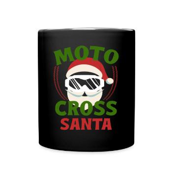 Dirt Bike Rider Motocross Santa MX Motocross - Full Colour Mug - black - Front