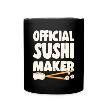 Sushi Lover Official Sushi Maker - Full Colour Mug - black - Front