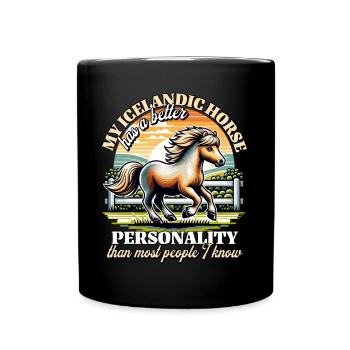 Icelandic Horse Sayings - Full Colour Mug - black - Front