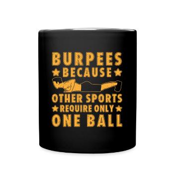 Fanatiques de fitness Burpees Autres sports Un ballon - Mug uni - noir - Devant