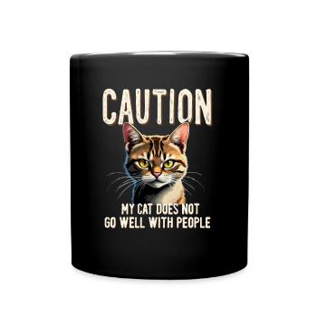 Drôle de chat Chat Propriétaire Chat de compagnie - Mug uni - noir - Devant