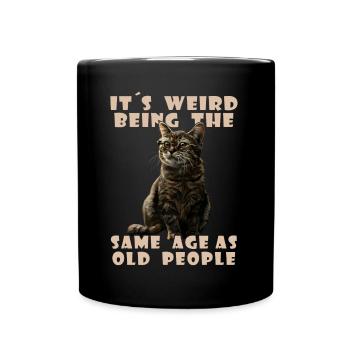 Drôles de chats disant adultes personnes âgées grand-mère grand-père - Mug uni - noir - Devant