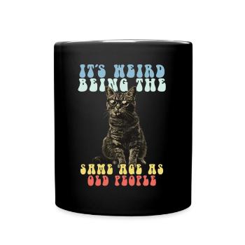 Drôles de chats disant adultes personnes âgées grand-mère grand-père - Mug uni - noir - Devant