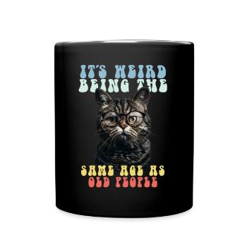 Drôles de chats disant adultes personnes âgées grand-mère grand-père - Mug uni - noir - Devant