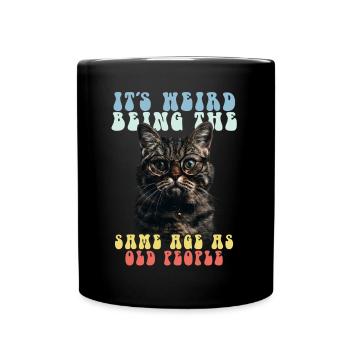 Drôles de chats disant adultes personnes âgées grand-mère grand-père - Mug uni - noir - Devant