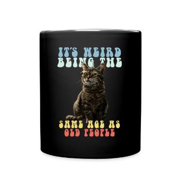Drôles de chats disant adultes personnes âgées grand-mère grand-père - Mug uni - noir - Devant