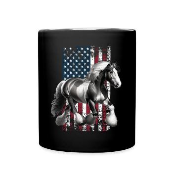 Shire Horse US Shire Horse - Tasse einfarbig - Schwarz - Vorne