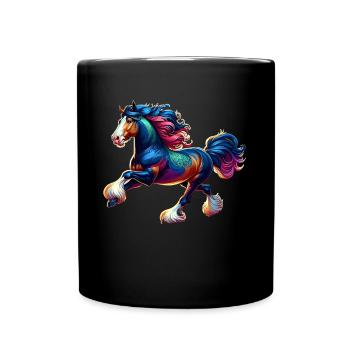 Shire Horse Pferd - Full Colour Mug - black - Front