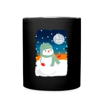 Snowman Let It Snow Snowman Lover Gift - Tasse einfarbig - Schwarz - Vorne