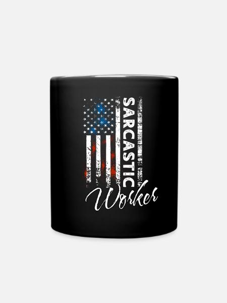 Sarkastischer Arbeiter - Tasse einfarbig - Schwarz